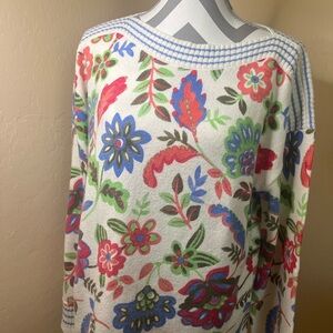 Talbots Floral Patterned Sweater